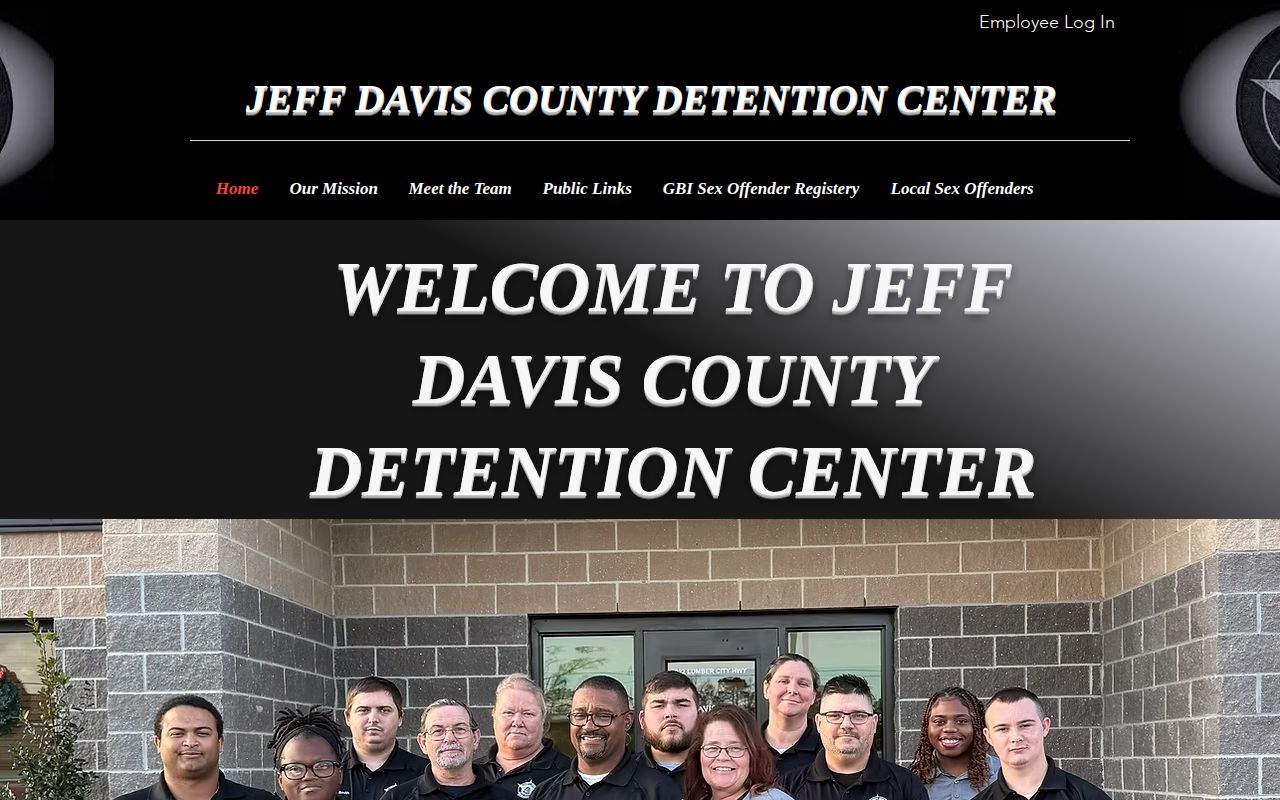 Jeff Davis County Detention Center official jail services and record access page
