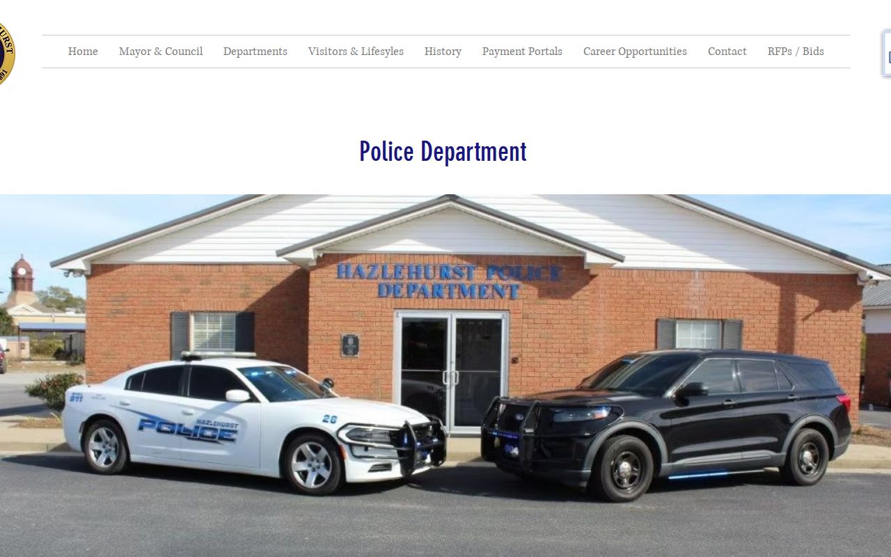 Hazlehurst Police Department official page for Hazlehurst arrest records and booking requests